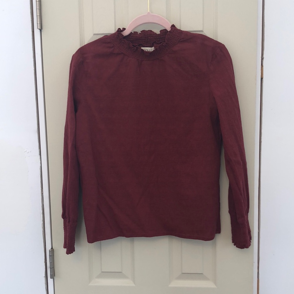 Roolee high neck cotton blouse